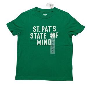 OLD NAVY *NEW* St Patrick's Day St Pat's State of Mind Green Tee Small 6-7 Kid
